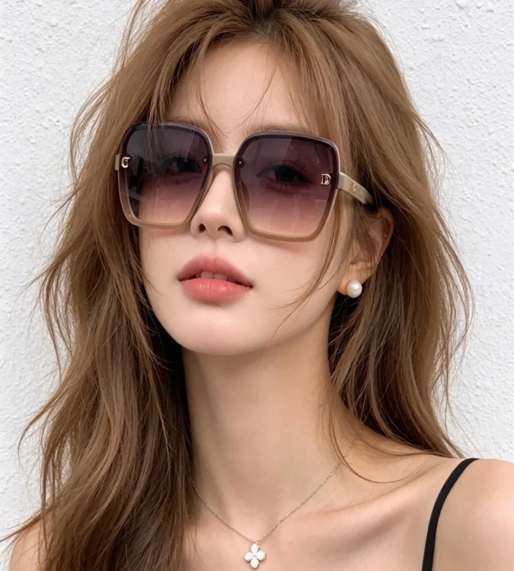 Dior Oversized Gradient Lens Sunglasses with Logo Detail